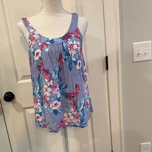 Sleeveless Floral Scoop Neck Camisole - Lavender